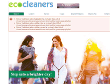 Tablet Screenshot of ecocleanerslv.com